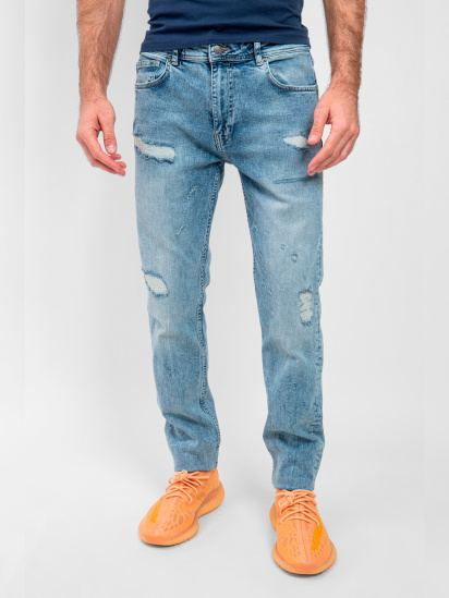 Зауженные джинсы Fred Mello модель FM24S30PD_LIGHT.BLUE — фото - INTERTOP