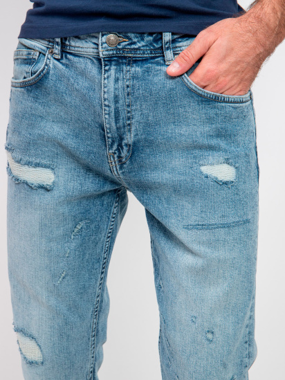 Зауженные джинсы Fred Mello модель FM24S30PD_LIGHT.BLUE — фото 4 - INTERTOP