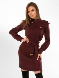 Бордовый - Платье мини Jadone Fashion