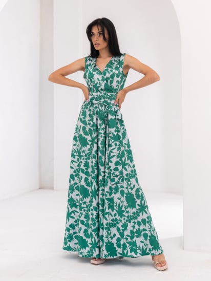 Платье макси Jadone Fashion модель Furor_green — фото 5 - INTERTOP