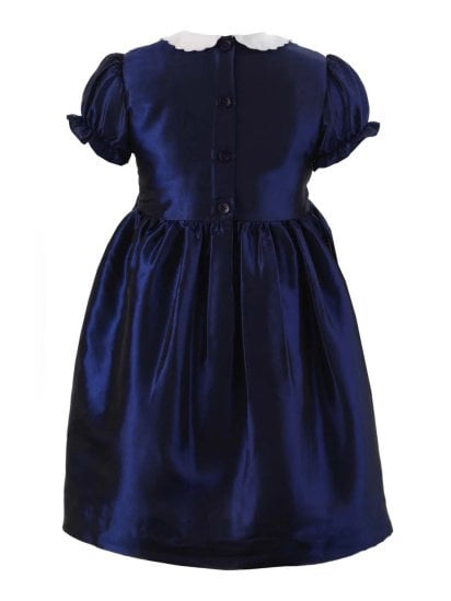 Платье мини Rachel Riley Taffeta Smocked модель GDR397NAABX-NVY — фото 3 - INTERTOP