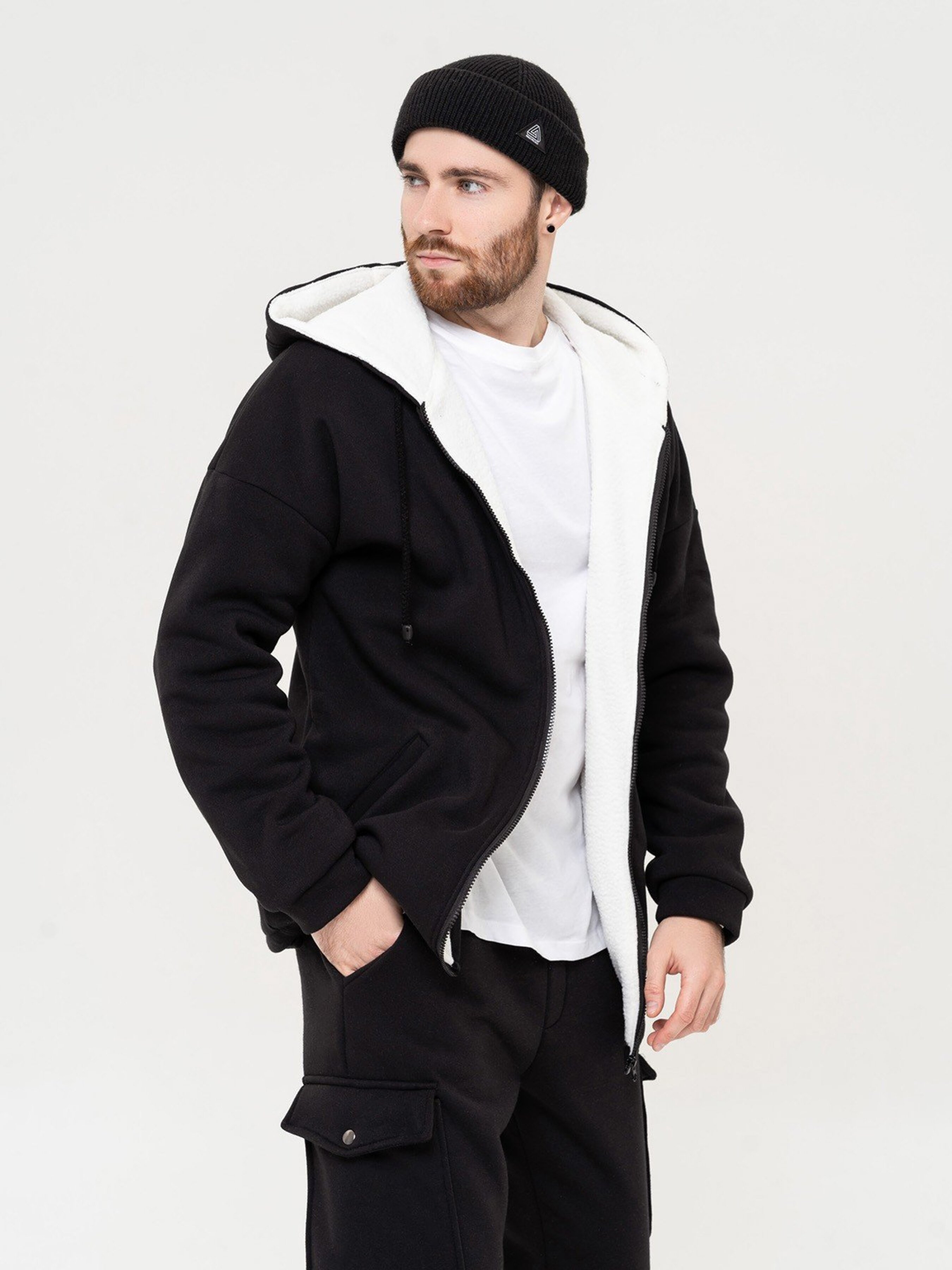

ISSA Plus Кофта (GN-505_black) Чоловіче, колір - Чорний, матеріал - Штучне хутро