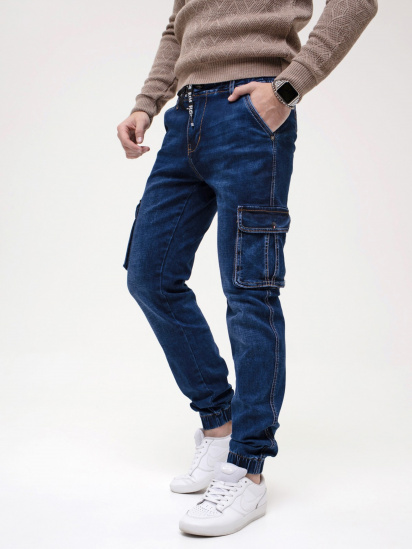 Зауженные джинсы ISSA Plus модель GN4-150_blue — фото - INTERTOP