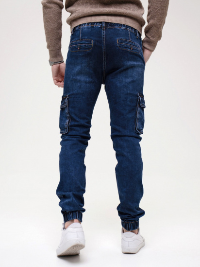 Зауженные джинсы ISSA Plus модель GN4-150_blue — фото 3 - INTERTOP