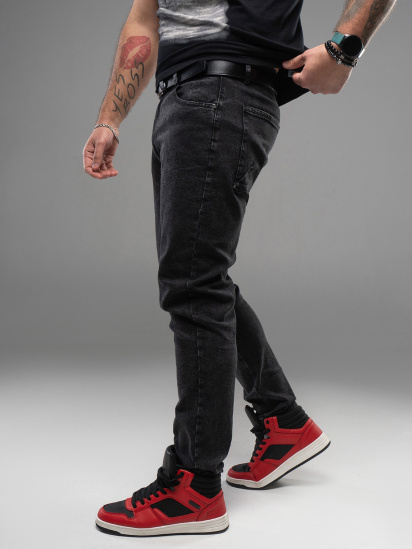 Прямі джинси ISSA Plus модель GN4-169_черный — фото - INTERTOP
