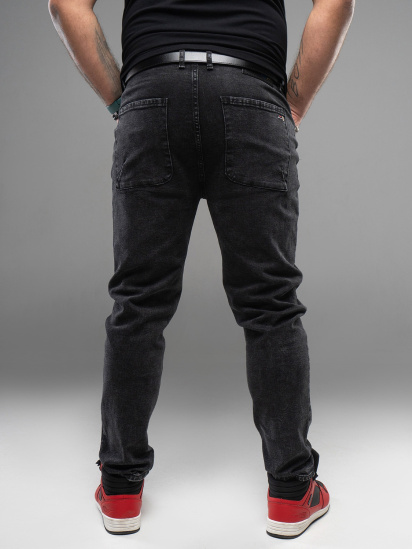 Прямі джинси ISSA Plus модель GN4-169_черный — фото 3 - INTERTOP