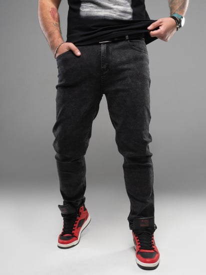 Прямые джинсы ISSA Plus модель GN4-169_черный — фото - INTERTOP