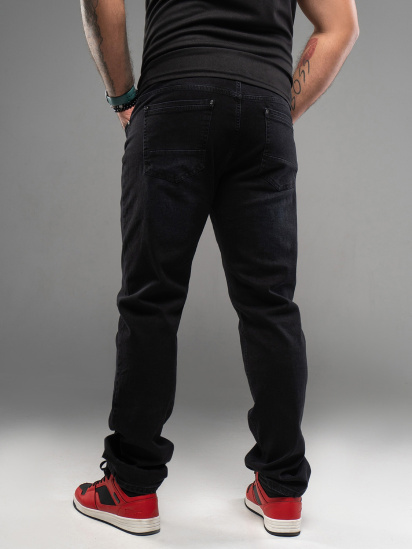 Прямые джинсы ISSA Plus модель GN4-171_черный — фото 4 - INTERTOP