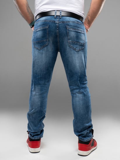 Прямые джинсы ISSA Plus модель GN4-172_синий — фото 3 - INTERTOP