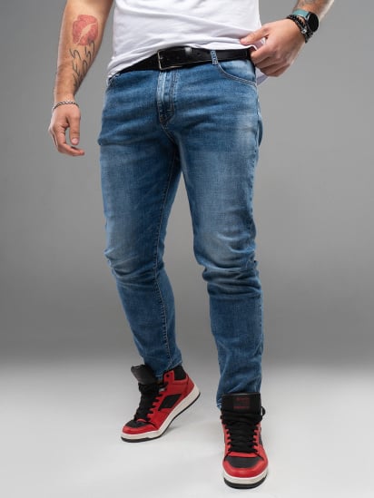 Прямые джинсы ISSA Plus модель GN4-172_синий — фото - INTERTOP