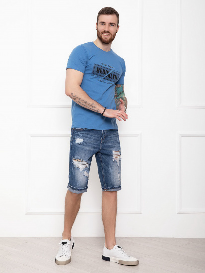 Шорти джинсові ISSA Plus модель GN4-27_blue — фото 7 - INTERTOP