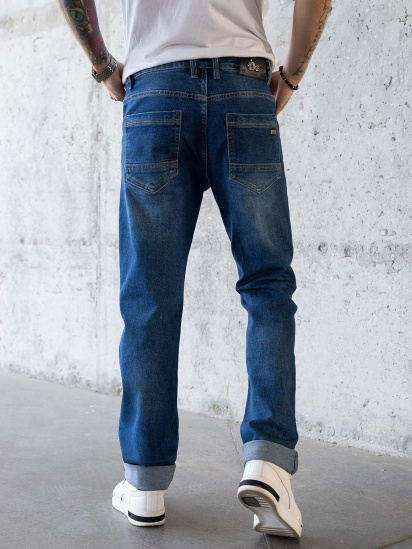 Зауженные джинсы ISSA Plus модель GN4-45_blue — фото 3 - INTERTOP