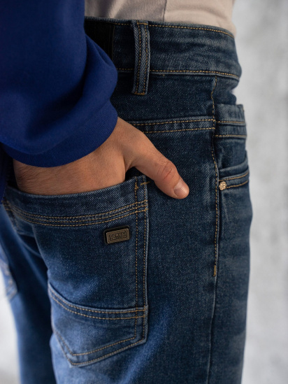 Зауженные джинсы ISSA Plus модель GN4-45_blue — фото 4 - INTERTOP
