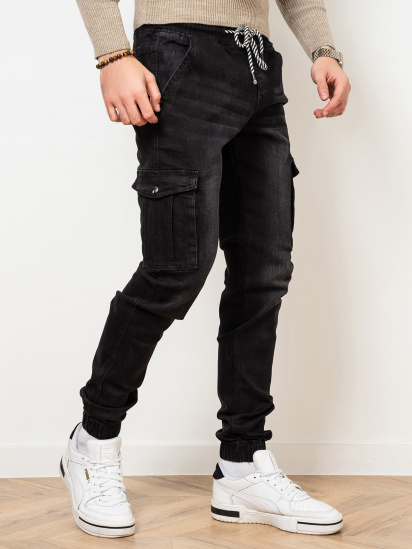 Зауженные джинсы ISSA Plus модель GN4-49_black — фото - INTERTOP