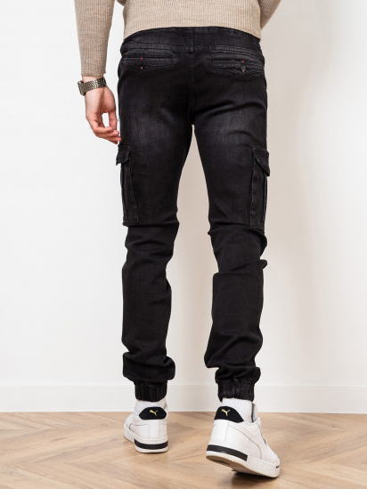 Зауженные джинсы ISSA Plus модель GN4-49_black — фото 3 - INTERTOP
