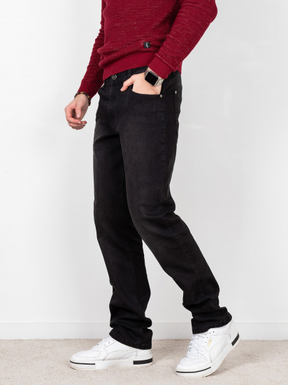 Прямі джинси ISSA Plus модель GN4-50_black. — фото - INTERTOP