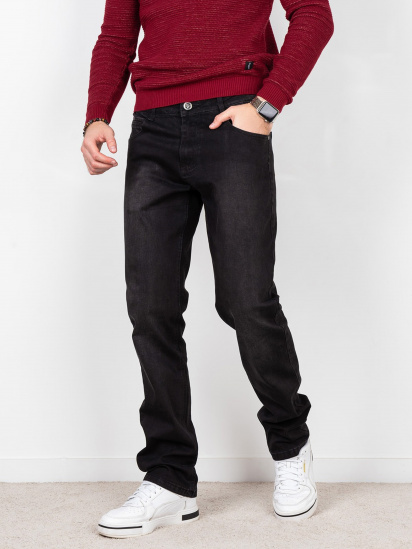 Прямые джинсы ISSA Plus модель GN4-50_black. — фото - INTERTOP