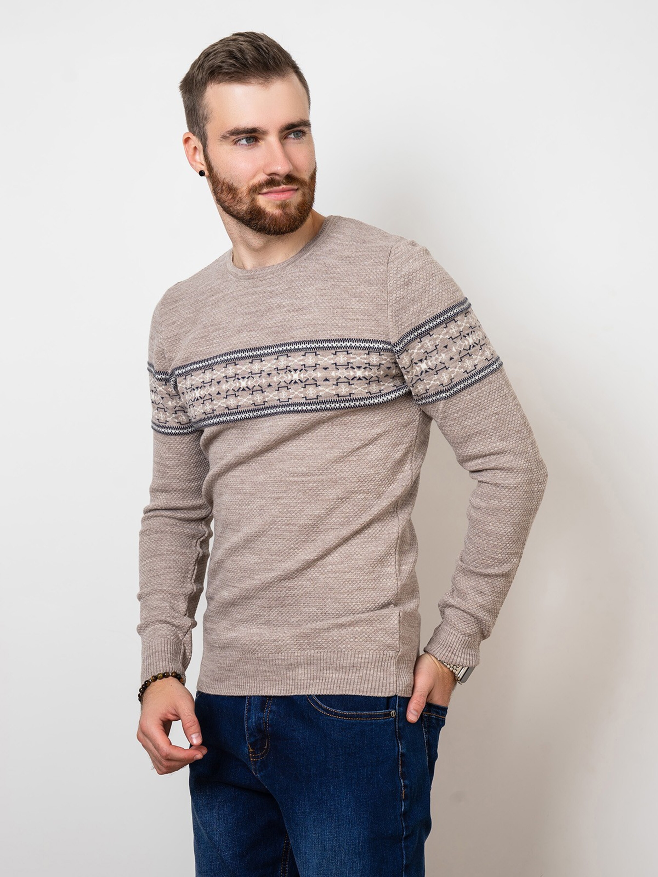 

ISSA Plus Свитер (GN4-76_beige) Мужское, цвет - Бежевый