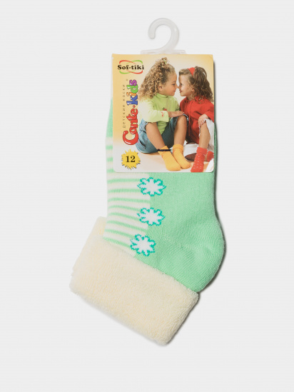 Шкарпетки та гольфи Conte Kids модель 6С-19СП 074 кремовий-св.-зелен — фото - INTERTOP