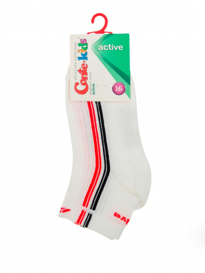 Шкарпетки та гольфи Conte Kids модель 13С-34СП 158 білий-червоний — фото - INTERTOP