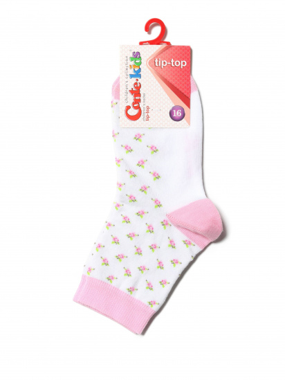 Шкарпетки та гольфи Conte Kids модель 5С-11СП 273 білий-світло-рожев — фото - INTERTOP