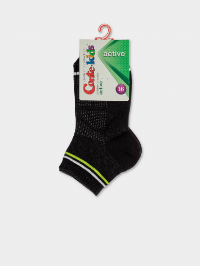 Шкарпетки та гольфи Conte Kids модель 13С-34СП 508 чорний-салатовий — фото - INTERTOP