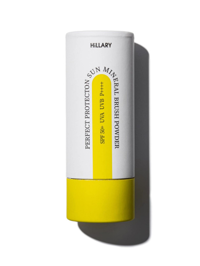 Hillary ­Солнцезащитная минеральная пудра натуральная бежевая с SPF 50+ модель HI-08-570 — фото - INTERTOP