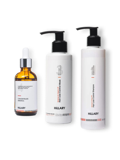 Hillary ­Маска против выпадения волос и сыворотка для волос Concentrate Serenoa + Шампунь модель HI-11-958 — фото - INTERTOP