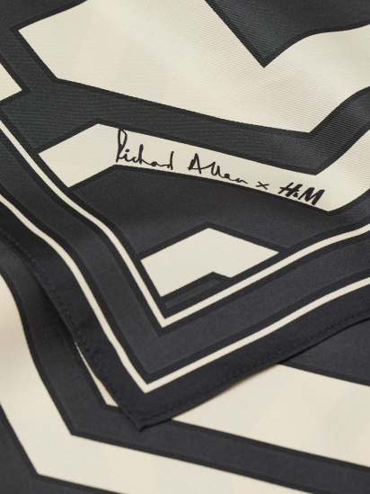 Платок H&M модель 0817192_чорний з с.бежевим — фото 3 - INTERTOP