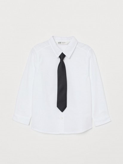 Сорочка H&M модель 0755686_білий з чорним — фото - INTERTOP