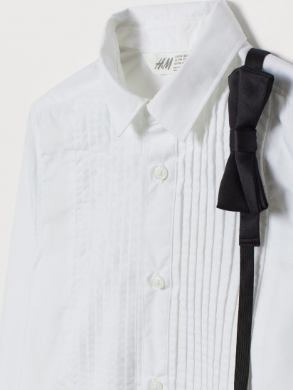 Сорочка H&M модель 0801128_білий з чорним — фото - INTERTOP