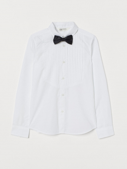 Рубашка H&M модель 0801128_білий з чорним — фото - INTERTOP