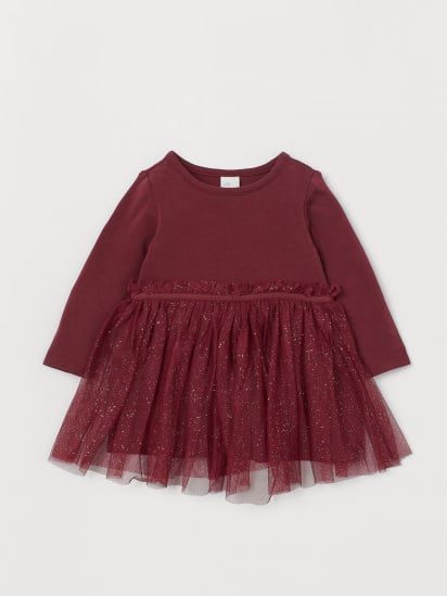 Сукня міні H&M модель 0873109_бордовий — фото - INTERTOP