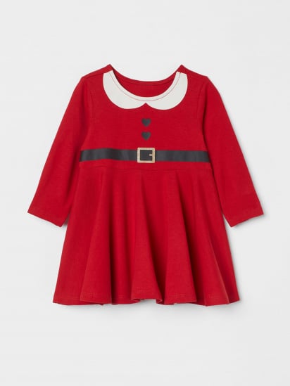 Сукня міні H&M модель 0865791_червоний комб. — фото - INTERTOP