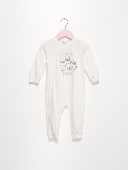 Боді для немовлят H&M модель 0769102_білий комб. — фото - INTERTOP