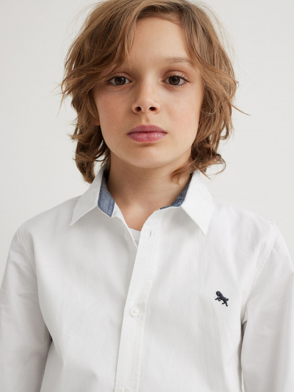 Сорочка з довгим рукавом H&M модель 0688464_білий — фото - INTERTOP