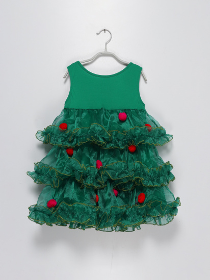 Сукня міді H&M модель 0913372_зелений комб. — фото - INTERTOP