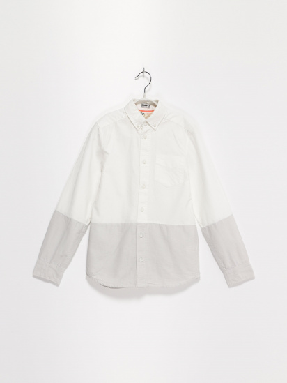Рубашка H&M модель 0181920_білий з сірим — фото - INTERTOP
