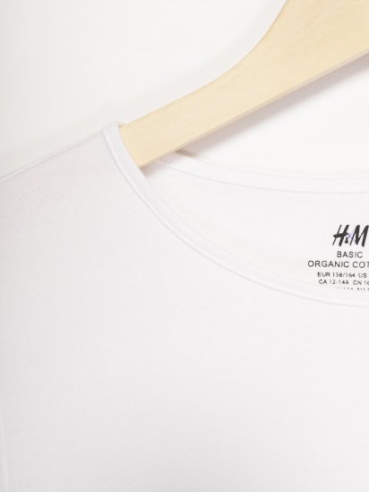 Лонгслив H&M модель 07601431_білий — фото - INTERTOP