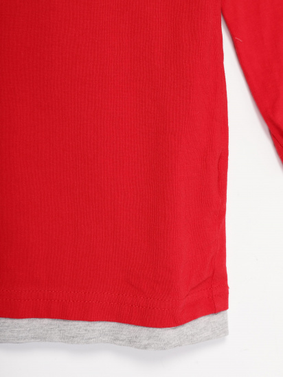 Лонгслів H&M модель 0916993_червоний з сірим — фото - INTERTOP