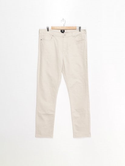 Прямые джинсы H&M модель 0416157_с.бежевий — фото - INTERTOP