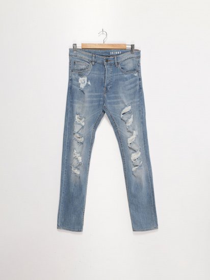 Прямые джинсы H&M модель 0427413_синій — фото - INTERTOP