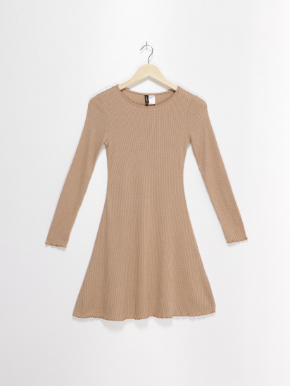 Платье мини H&M модель 0465117_бежевий — фото - INTERTOP