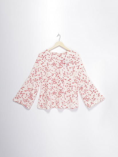 Блуза H&M модель 0687304_молочний з червоним — фото - INTERTOP