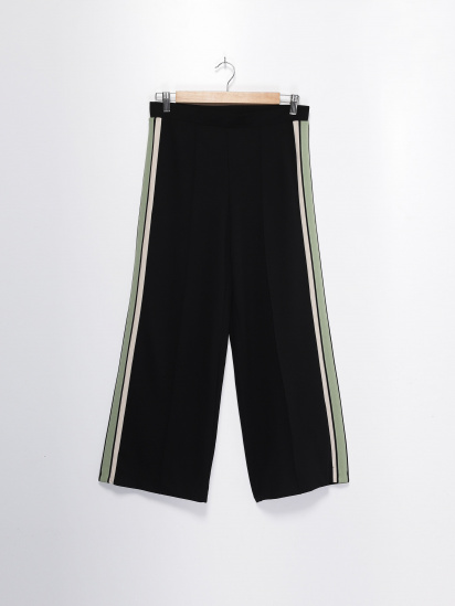 Штани повсякденні H&M модель 0687852_чорний з с.зеленим — фото - INTERTOP