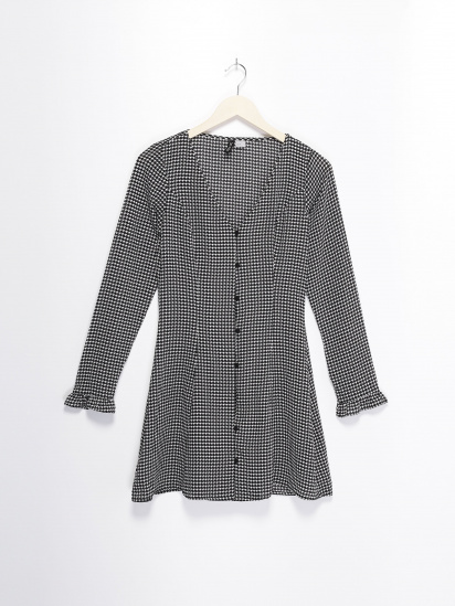 Платье мини H&M модель 0733361_чорний з білим — фото - INTERTOP