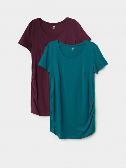 Набір футболок H&M модель 0433444_бордовий з бірюзовим — фото - INTERTOP