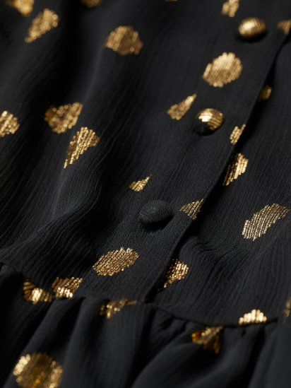 Платье миди H&M модель 0908729_чорний з золотим — фото - INTERTOP