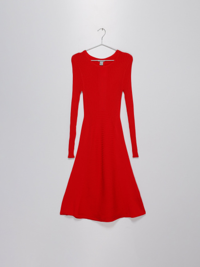 Платье миди H&M модель 03037702_червоний — фото - INTERTOP