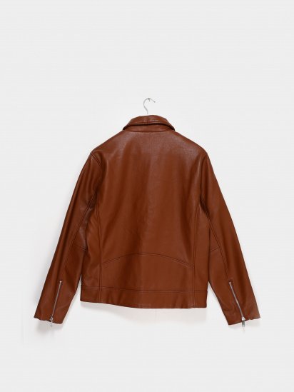 Шкіряна куртка H&M модель 0611372_коричневий — фото 2 - INTERTOP